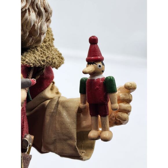 Midwest Importers Of Cannon Falls Santa Toymaker Holding Pinocchio Christmas 10" - Picture 7 of 16